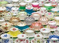 Cobble Hill 1000 Piece Puzzle - Teacups - Sample Poster Included