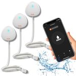 MOBI Smart Home 2.4GHz WiFi Water Leak Sensor, Water Sensor, Water Detector Alarm, Water Leak & Flood Detector, Smart Notification App, Expand with Cameras & Smart Home Devices (3-Pack)