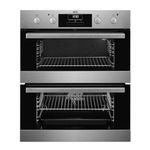 AEG 6000 Built Under Electric Double Oven DUB331110M, 45L Capacity, 720x600x550 mm, Multilevel Cooking, Anti-fingerprint, LED Display, Catalytic Cleaning, Stainless Steel