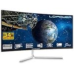 LC-Power 34 inch Ultrawide QHD Curved Gaming Monitor, 3440x1440, 100Hz, DP/HDMI, Adaptive Sync, Low Blue, GamePlus, Flicker-Free, VESA, LC-M34-UWQHD-100-C-V3