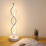 Spiral Light Lamp Dimmable LED Bedside Table Lamp USB Lamps Modern Curved LED Desk Lamp 3 Color Mode Transform Minimalist Night Stand Reading Light for Bedside Sofa Side,Living Room