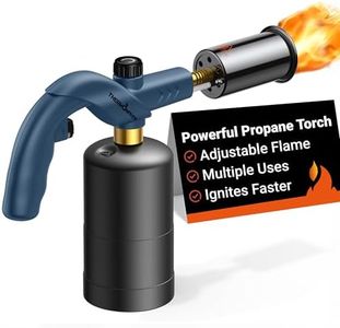 ThermoMaven Powerful Propane Torch, Kitchen Cooking Torch, Culinary Torch Lighter, Adjustable Blow Torch for Sous Vide Searing Steak, BBQ, Campfire Charcoal Starter, Blue (Propane Tank Not Included)