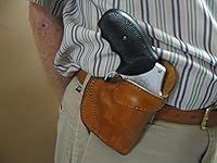 Ruger LCR, LCRx 5 Shot Revolver Leather Clip On OWB Belt Concealment Holster TAN RH