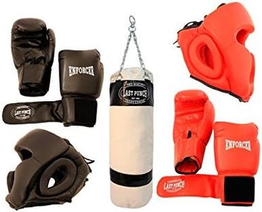 Last Punch Boxing Package New 1 Pair of Headgears 2 Pair Gloves & Punching Bag