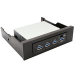 Syba USB 3.0 4-Port Internal 3.5-Inch Bay Hub with Optional 5.25-Inch Panel Mount and Fast Charging Support (SY-HUB20134)