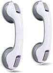 Shower Handle 2 Pack Grab Bars for Bathtubs and Showers Shower Handle with Strong Hold Suction Cup Bath Handle Grab Bars for Handicap Elderly Seniors Bathroom Safety Grab Bar