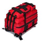 Jipemtra Tactical First Aid Bag MOLLE EMT IFAK Backpack Military Emergency (30L Red)