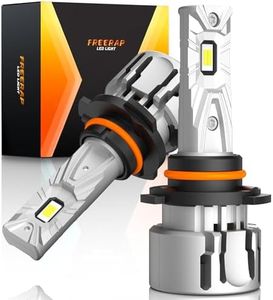 FREERAP 9006 LED Headlight Bulb, 30000LM 6000K Cool White HB4 Headlight Bulbs, High Low Beam LED Kit, Plug and Play Halogen Replacement, IP68 Waterproof, Pack of 2(9006/HB4)