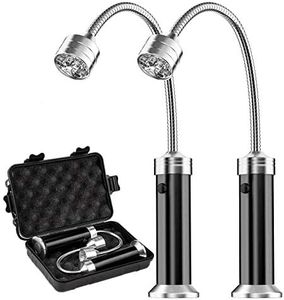 MojiDecor Lampada Barbecue Magnetica LED con Tubo Flessibile per Griglia Barbecue Set 2 Pz Luce BBQ Lampade Senza Fili Multiuso 360 Gradi Regolabile Torcia Elettrica per Lettura Lavoro Riparazione