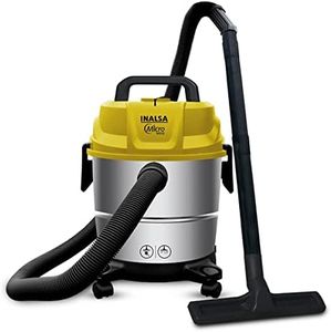 INALSA Wet and Dry Vacuum Cleaner for Home, 15 LTR Capacity,1400 W, 17 kPa Suction, Blower Function,HEPA Filter, Wet Vacuum Cleaner for Sofa, House Cleaning Machine,Stainless Steel Body (WD 15)