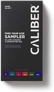 Find Your Condom Size Sampler — 2 Condoms Per Size (S, M, L, XL, 2XL, 3XL), Variety Pack, Assorted, Custom Fit, Lubricated, Latex, 12 Count