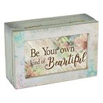 Be Your Own Kind Beautiful Distressed Wood Petite Decoupage Music Box Plays Wind Beneath My Wings