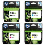 HP X4E14AE 934XL/935XL High Yield Original Ink Cartridges, Black/Cyan/Magenta/Yellow, Multipack