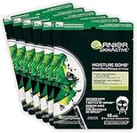 Garnier Moisture Bomb Purifying Sheet Mask with Hyaluronic Acid and Charcoal, 6 Pack, 6 x 28 g