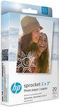 HP Sprocket 2x3" Premium Zink Sticky Back Photo Paper (20 Sheets) Compatible with HP Sprocket Photo Printers.