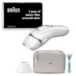 Braun Silk·Expert Pro 3, At Home Hair Removal, Alternative For Laser Hair Removal, Includes Pouch, Venus Razor, Precision Head, 1 Year Of Smooth Skin, Gift For Women, White/Silver, PL3121