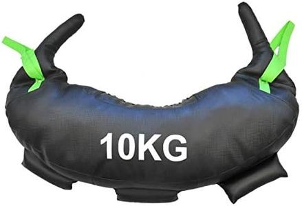 HCE 10KG Bulgarian Power Bag Crossfit Sandbag with Flexible Handle - Best Weighted Powerbag, Heavy-Duty Powerlifting Sandbag Exercise Equipment Gear for WOD or Military Training Workout Fitness & Sports