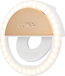 LuMee Studio Clip Light - LED Ring Light for Laptops, Monitors, Smartphones, Tablets - Portable and Rechargeable - Gold