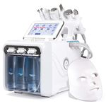 Hydrafacial 7 in 1 Machine, Water Oxygen Jet Peel & Small Bubble Deep Pore Cleanser, Exfoliating Hydro Dermabrasion, Skin Rejuvenation, Includes LED Photon Face Mask Light Therapy, Home Use