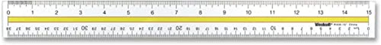 Westcott Acrylic Data Highlight Reading Ruler with Tinted Guide, 15-Inch Clear (10580)