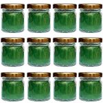 Pure Indian Candle Handpourd Citronella and Camphor Scented Mini Jar Wax Candle (Pack of 12 Pcs.) PICJC198246