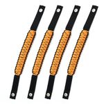 EATAKWARD 4Pcs Roll Bar Grab Handles Paracord Grip Handle Roof Rope Handle Interior Replacement for Ford Bronco 2021-2024 Models, Orange