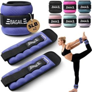 BAGAIL Ankle Wrist Weights for Women & Men, One Pair of 1/2/4/6/8/10 LBS Wearable Leg Arm Weights with Sleek Design & Secure Fit for Walking, Running, Pilates, Home Fitness & Physical Therapy - 10lb, Purple
