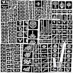 Konsait 629pcs Temporary Tattoos Stencils, Girls and Boys Glitter Tattoo Kit Templates Face Paint Stencils Body Art Stencil Stickers Pack for Adults Man Women Kids Teenager,20 Sheets