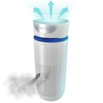 HoMedics TotalClean 5 in 1 Tower Air Purifier with UV-C, HEPA & Carbon Filters, Removes Allergens, Pet Dander, Smoke, Cooking, Mould Spores & Germs, Ionizer Releases Negative Ions - Large, White
