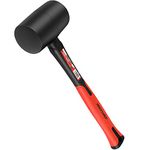 MAXPOWER Rubber Mallet Hammer with Fiberglass Handle -16 oz