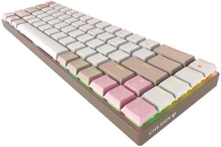 CHERRY MX-LP 2.1 Compact Wireless, Mechanical Gaming Keyboard in 65 Percent Format, Multi-Device, RGB Lighting, Rechargeable, MX Low Profile Speed Switches, Khaki
