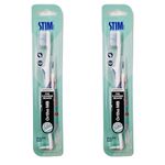 STIM Ortho Mb Toothbrush Pack Of 2 Toothbrush For Braces Super Soft Bristles, adult, manual, Multi-Coloured