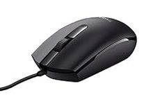 Trust Basi Computer Mouse with Optical Sensor, 3 Buttons, Wired Mouse for Left and Right Handed Users, 160 cm Cable, Plug & Play USB Mouse for PC, Laptop, Mac - Black