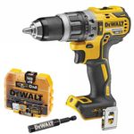 Dewalt DCD796N 18V Li-Ion XR Brushless Combi Hammer Drill Body with DT70618T PZ2 Extreme Impact Torsion Bit Set - 18v Combi Drill - Combi Drill bit Set