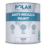 Polar Anti Mould Paint - Brilliant White Matt Finish - 500ml - Prevent & Control Mould On Internal Walls & Ceilings - Easy To Apply