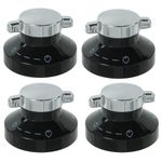 First4spares Gas Control Knobs for Stoves Ovens/Cookers/Hobs (Pack of 4)