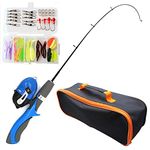 Kids Fishing Rod Telescopic Portable Kids Fishing Pole Kit with Fishing Line Fishing Gears Travel Bag for Boys Girls or Youth