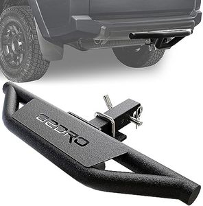 OEDRO Hitch Steps Replacement for Truck Vehicles with 2" Hitch Receiver Rear Bumper Guard Protector Upgraded Textured Black Step Bar