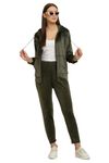 Nairobi Womens winter wear velvet co-ord set regular fit velvet track suit/gym wear/yoga wear for girls women (medium, light green)