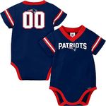 NFL New England Patriots Boys 2018Dazzle Bodysuit, Blue, 18 Months