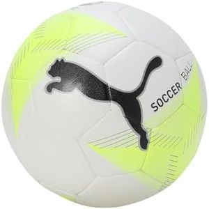 Puma Unisex-Adult Future 2 Soccer Ball, White-Fluro Green Pes, 5 (8448401)