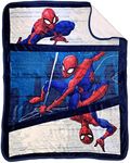 Jay Franco Marvel Spiderman City Swinger Sherpa Throw Blanket - Measures 50 x 60 inches, Kids Bedding - Fade Resistant Super Soft