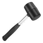 Rubber Mallet 500g Black Heavy Duty Rubber Mallet Hammer for DIY, Handmade