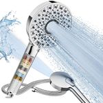 Magichome Hard Water Filter Shower Head and Hose 1.5m, High Pressure 10-Spray with Power Spray Mode, Water Softener Filter Shower Head - Remove Chlorine, Reduce Dry Itchy Skin