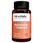 hk vitals Multivitamin Plus Probiotics (60 Tablets) | For Men and Women | Vitamin C, Vitamin B, Vitamin D, & Zinc, Supports Immunity and Gut Health