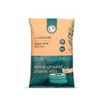 GirOrganic Stoneground 1 kg Sharbati Wheat Atta/Flour | Nutrient-Rich Flour for Sourdough, Rotis, and More