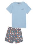 Puma Unisex-Baby ESS+ SUMMER CAMP Infants Set, Turquoise Surf, 104 (67928122)