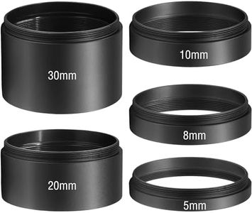 Alstar Astronomical 2/M48-extension Tube Kit for cameras and eyepieces - Length 5mm 8mm 10mm 20mm 30mm - M48x0.75 on Both Sides