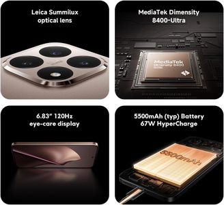 XIAOMI 15T Pro Smartphone 12+256GB, 6.83" 144Hz Eye-Care Display, 50MP Leica, Mocha Brown