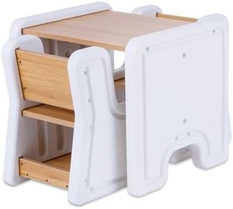 Step2 Harmony Kids Table & Chair Set, Playroom Activity Table for Arts & Crafts, Made of Durable Plastic, for Toddlers 2+ Years Old, Architectural White